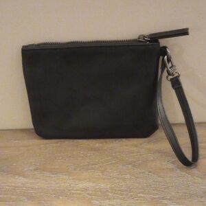 Steve Madden Black Leather Wristlet